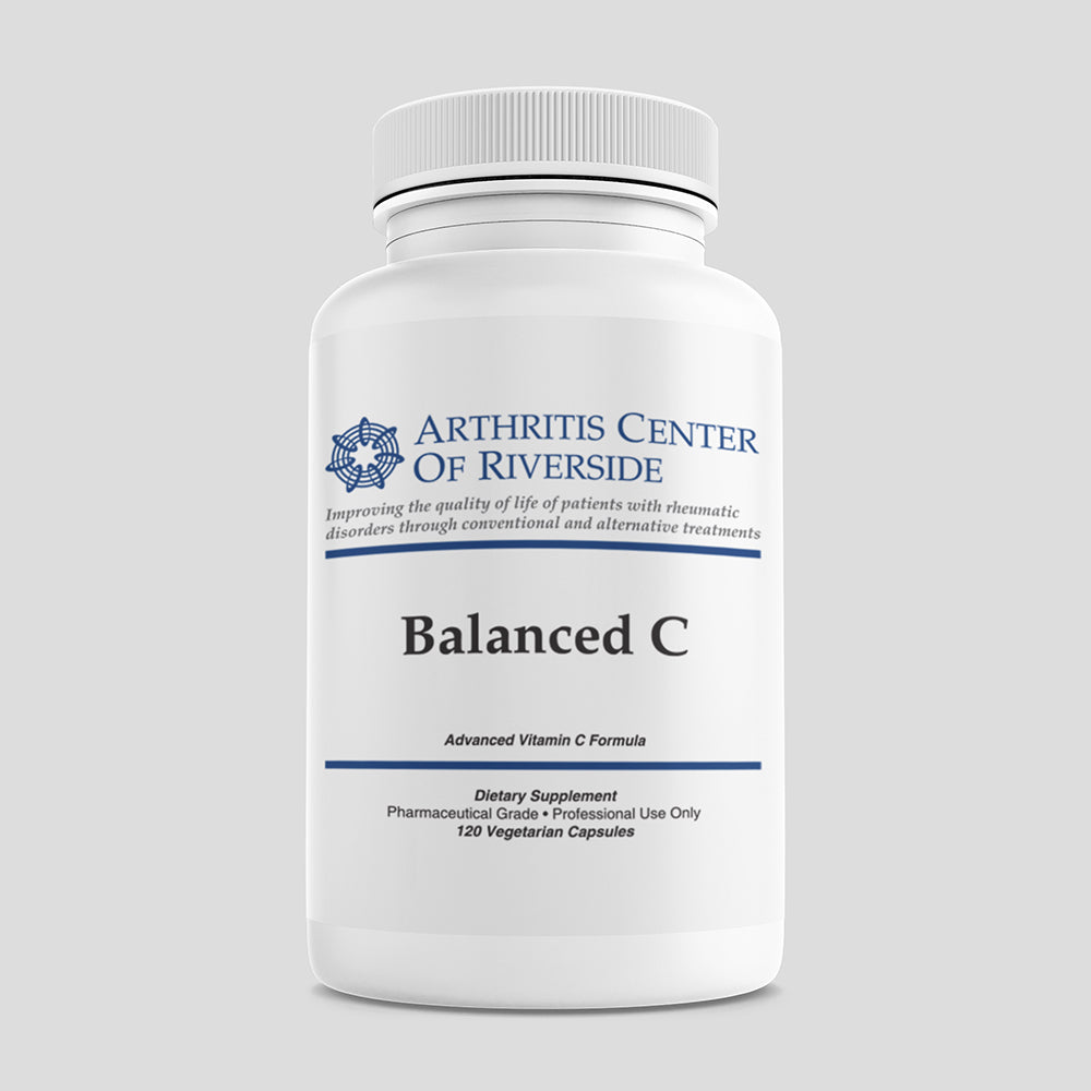 Balanced C supplement bottle, providing a potent and bioavailable vitamin C formula for immune and antioxidant support.