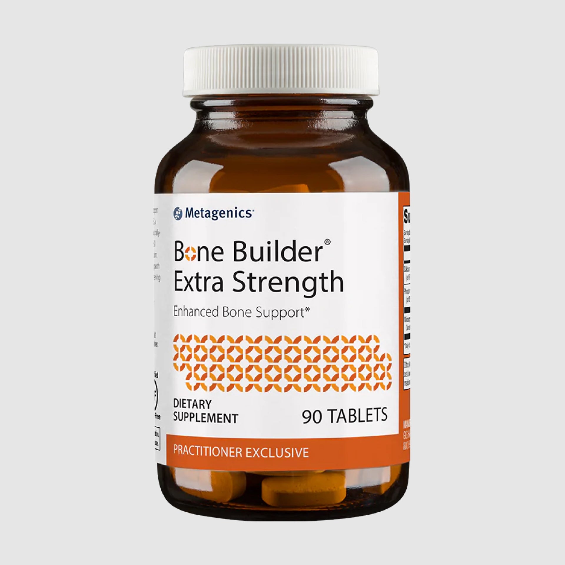 Bone Builder supplement bottle containing 90 tablets for bone density and skeletal health support.