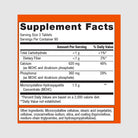 Supplement facts label for Bone Builder, showing essential minerals for strong bones and bone density maintenance.