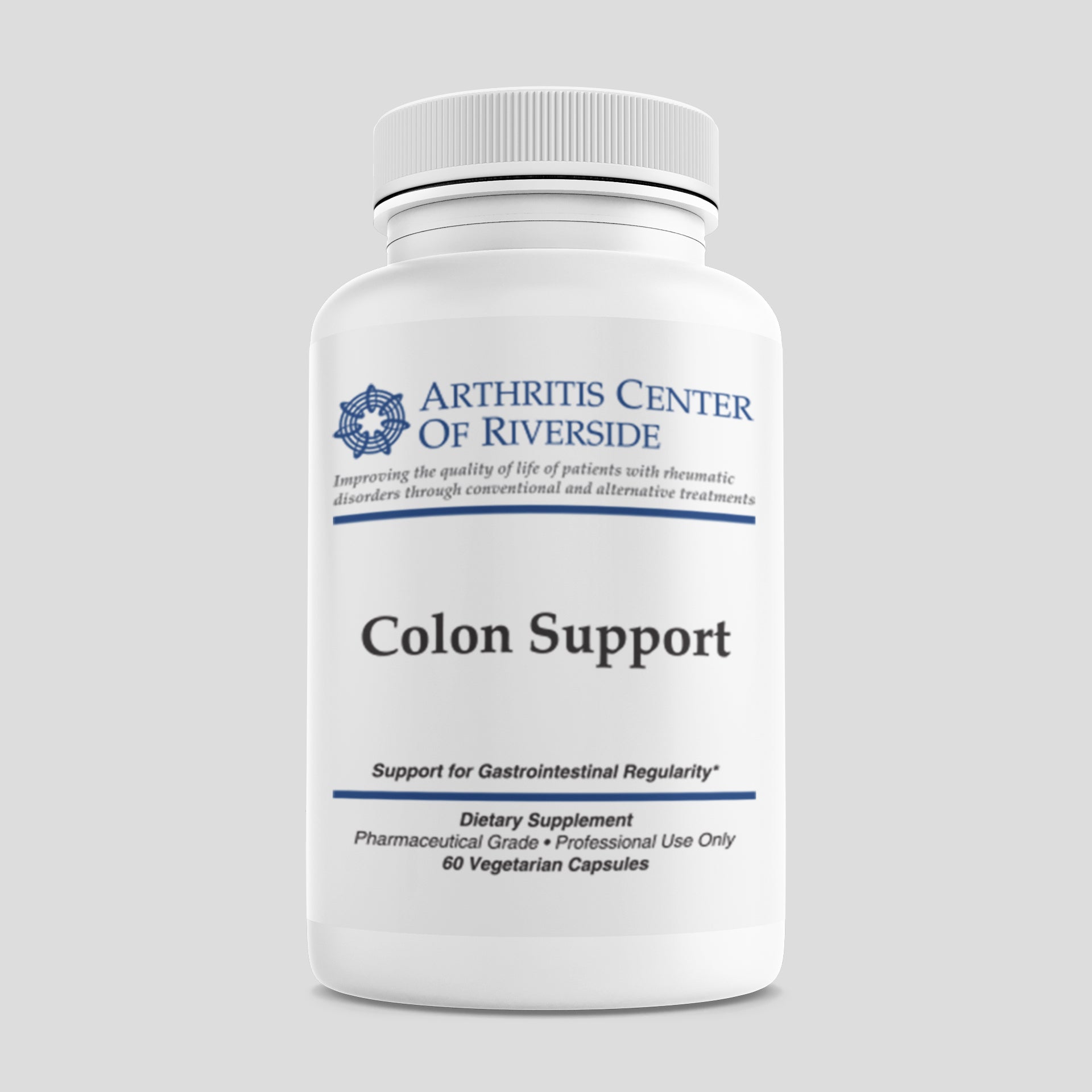 Colon Support supplement bottle containing 60 softgels for digestive and colon health.