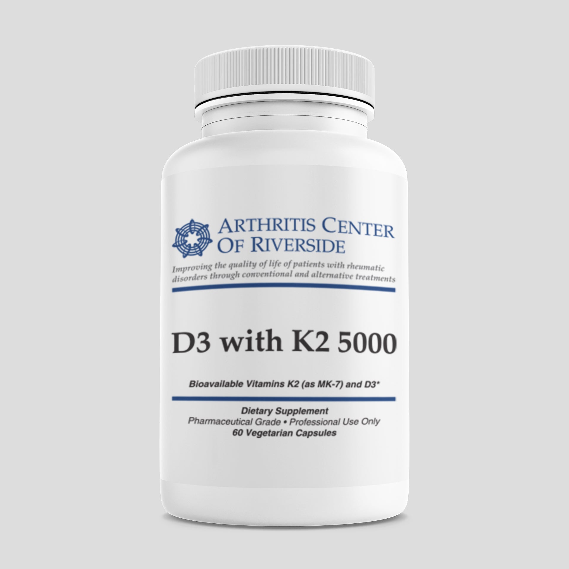 D3 with K2 5000 supplement bottle for strong bones and heart health.