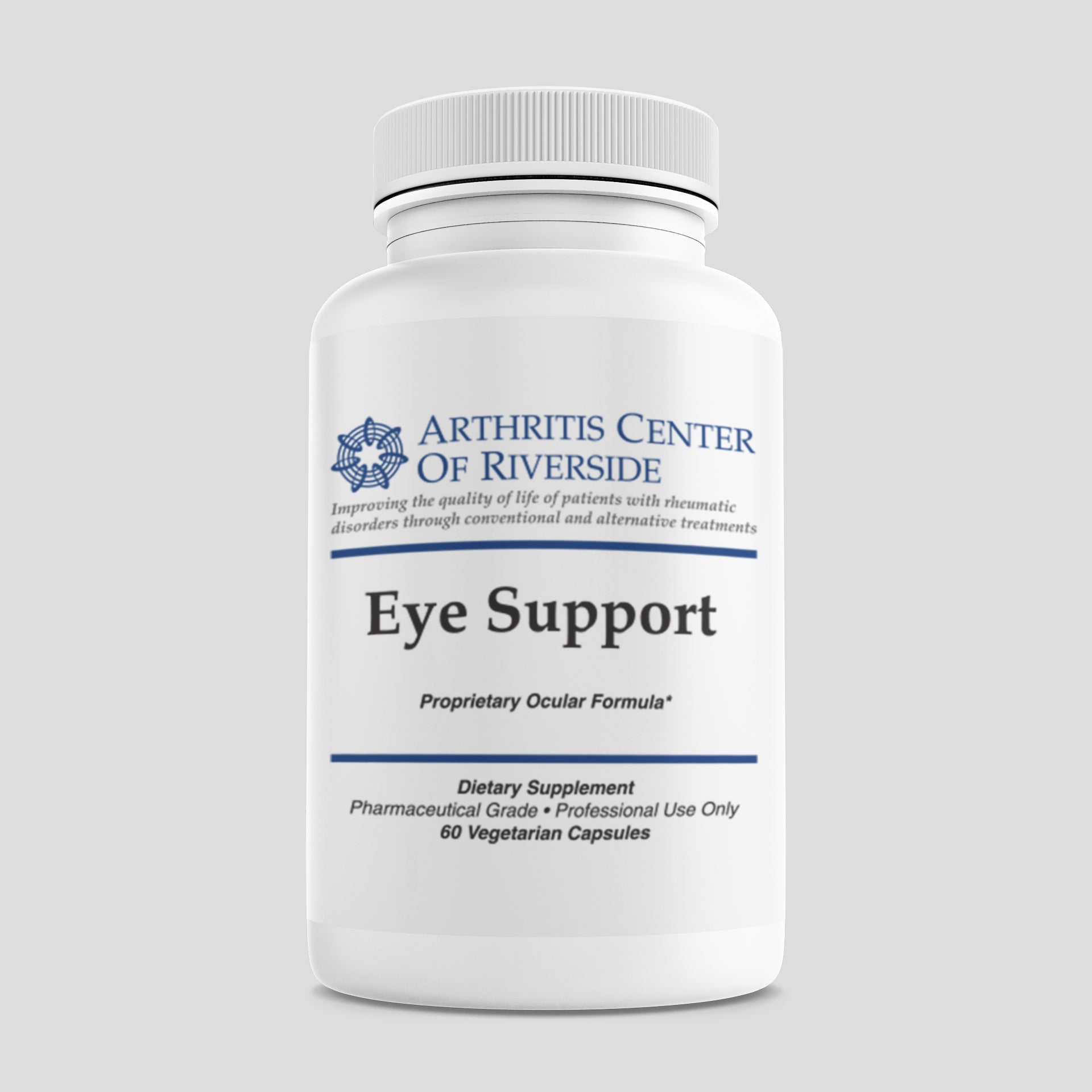 Eye Support supplement bottle containing 60 capsules for promoting vision and eye health.