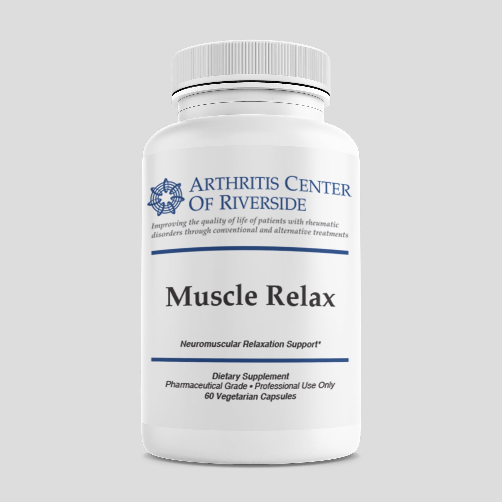 Muscle Relax supplement bottle, formulated to ease muscle tension, promote relaxation, and support nerve function.
File Name (Label): muscle-relax-supplement-facts-label