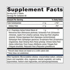 Supplement facts label for Serenagen, listing adaptogenic herbs for stress resilience and emotional balance.