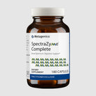 SpectraZyme supplement bottle with 180 tablets, designed to enhance digestion and nutrient absorption.