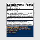 Supplement facts label for SpectraZyme, highlighting digestive enzymes for nutrient breakdown and gut health.